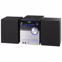Trevi 0H10D800, Système mini audio domestique, Noir, Argent, 1 platine(s), Haut, DAB, DAB+, FM, PLL, LCD