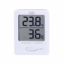 Trevi 0TE300401, Thermomètre électrique, Intérieure, Numérique, Blanc, Plastique, Table, Mur