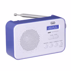 Trevi DAB 7F92 R Portable Numérique Bleu, Blanc