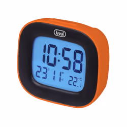Trevi SLD 3875, Réveil numérique, Carré, Noir, Orange, 12/24h, F, °C, Chine