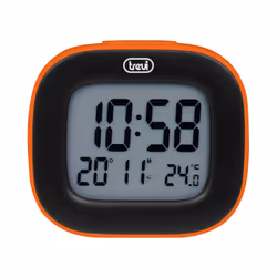 Trevi SLD 3875 Réveil numérique Noir, Orange