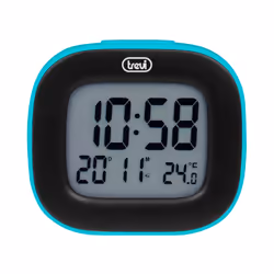 Trevi SLD 3875 Réveil numérique Noir, Turquoise