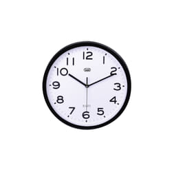 Trevi OM 3302 S Horloge murale à quartz Rond Noir, Blanc