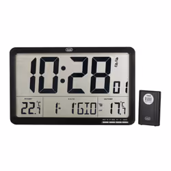 Trevi OM 3560 RC, Noir, Thermomètre d'intérieur, Thermomètre d'extérieur, thermomètre, thermomètre, F, °C, LCD