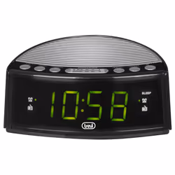 Trevi RC 846 D Réveil numérique Noir, Argent