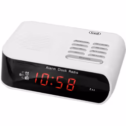 Trevi RC 827 D, Horloge, Numérique, AM, FM, Rouge, Blanc, Secteur