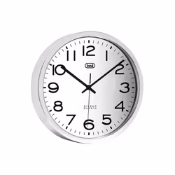 Trevi OM 3318 S, Mur, Horloge à quartz, Rond, Argent, Acier, 60 mm
