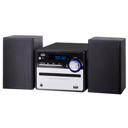 Trevi HCX 10F6, Système mini audio domestique, Noir, Argent, Avant, 20 W, DAB, DAB+, FM, PLL, Numérique