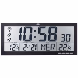 Trevi OM 3530 RC, Mur/Table, Horloge numérique, Rectangle, Noir, LCD, Batterie