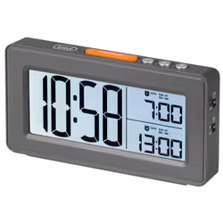 Trevi SLD 3P40, Réveil numérique, Rectangle, Noir, LCD, Batterie, AAA