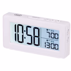 Trevi SLD 3P40, Réveil numérique, Rectangle, Blanc, LCD, Batterie, AAA