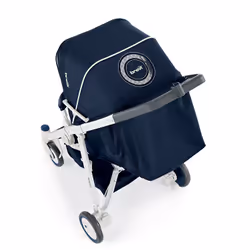 Brevi Crystal Paseggino 239, Ciel de lit, Poussette classique, Roues pleines, Pliable, Bleu