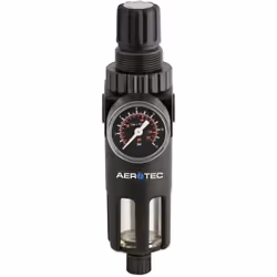 enquête Aerotec 2010212 Avec manomètre 0 - 12 bar Contenu: 1 pc(s) traits Régulateur de pression de filtre ¼" sans raccords.  ...