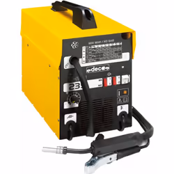 Installation de soudage Deca D-MIG 235, sur le fil MIG/MAG 1Ph - 230V 50/60 Hz. Le D-MIG 235 délivre 120 A en courant continu ...