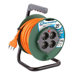 Cable dalimentation Electraline - 49108 - Rallonge multiprise Verte