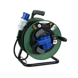 Electraline - Bobine de cÂble 25mt fiche industrielle cee prise schuko et cee prise de cÂble h07rn-f section 3g1,5 mmq ip44 49209