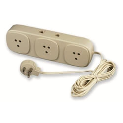 Electraline multiprise 3 Prises téléphonique Italienne pour 3 Broches 2 connecteurs rJ11 Prises avec câble 15 m