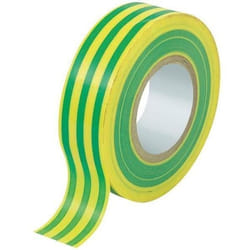 Ruban adhésif isolant - ELECTRALINE - 62315 - 19 mm - 25 m - Vert/Jaune