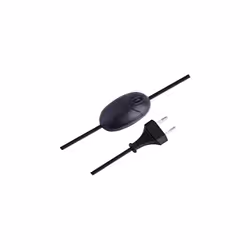 Cordon et interrupteur pour luminaire Electraline. Variateur luminaire avec câble, 230V, 50Hz, 40A, 160W, noir référence 7011 ...