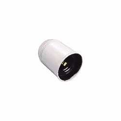 Douille pour ampoule E27 Electraline. Douille E27, lisse, blanche, diamètre 10, 150W, 4A, 250V, anti rotation référence 70120 ...