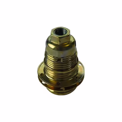 Douille pour ampoule E14 Electraline. Douille E14 or filetée avec 2 bagues, diamètre 10, 60W, 2A, 250V référence 70125. - Pou ...