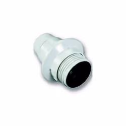 Douille pour ampoule E14 Electraline. Douille E14 blanche filetée, avec bague, diamètre 10, 6W, 2A, 250V référence 70135. - P ...