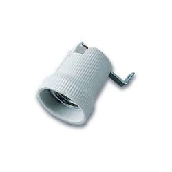 Electraline - Douille ampoule E27 porcelaine avec support de fixation métallique