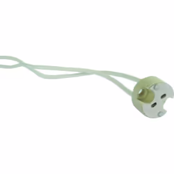 Douille pour ampoule G4 Electraline. Douille G4 dichroique 10A, 24V, cable 0.75 mm2, longueur 125 mm référence 70180. - Pour ...