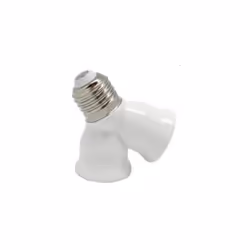 Douille pour ampoule E27 Electraline. Adaptateur douille double E27 référence 70189. - Pour Électricité , Eclairage , Ampoule ...