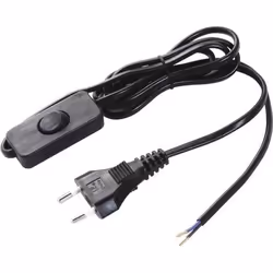 Cordon H03vvh2f 1m50 inter fiche noir blister