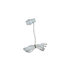 Electraline - Adaptateur pour ampoule 27 type bouteille, avec interrupteur et fiche 2x0.75 à 1.5m, blanc