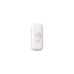 Electraline - Interrupteur bout de fil unipolaire, 2A, 250V, blanc