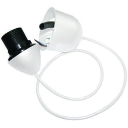 Electraline 70712 Monture plastique + Douille E27 06 m Blanc