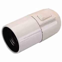 Electraline douille E27 avec interrupteur blanc - 71105Douille avec interrupteur, corps lisse.connexion E27Couleur blanc