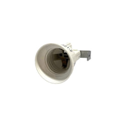 Douille E27 avec support de fixation métallique, 2 trous M4, 50x35x35