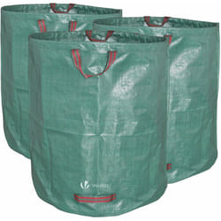 3 x Sac de jardin 272L 50kg sac à déchets de jardin réutilisable avec poignées