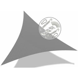 Voile d'ombrage Triangle 3.6x3.6x3.6M Gris avec kit de montage