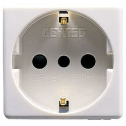 Gewiss GW20205 boitier de prise de courant Type L (IT) Blanc
