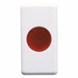Feu d'avertissement simple Gewiss System 12/24/250V, avec diffuseur rouge, 1 module couleur system white. Caractéristiques :  ...