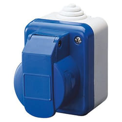 Gewiss GW26223 boitier de prise de courant Gris
