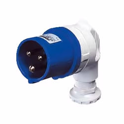 Gewiss GW60085, 16 A, 230 V, 2P+T, 6 h, Angle à 90°, Mâle