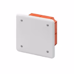 **Boîtier de raccordement encastré Dimensions extérieures : LxHxP (mm) 92x92x45 Provision pour compartiments 1