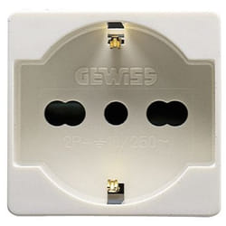 Gewiss GW20246 boitier de prise de courant Type L (IT) Blanc