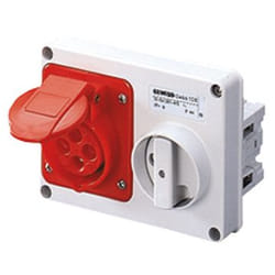 Gewiss GW66119 boitier de prise de courant Rouge