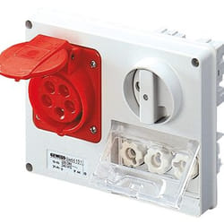 Gewiss GW66130 boitier de prise de courant Rouge