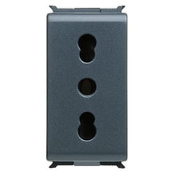 Gewiss GW30203 boitier de prise de courant Type L (IT) Noir