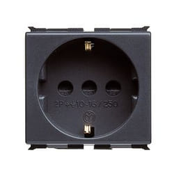 Gewiss GW30212 boitier de prise de courant Noir