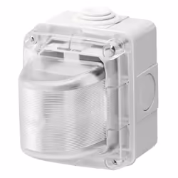 Boîtier de signalisation Gewiss 15W - 230V, avec diffuseur transparent. (lampe non incluse), degré de protection IP55, gris R ...