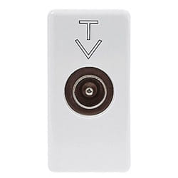 Gewiss GW20382 boitier de prise de courant TV (coaxiale) Blanc