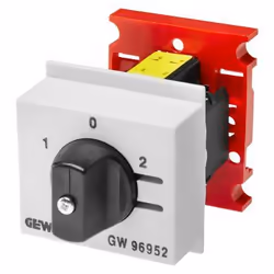 Gewiss GW96952, Commutateur rotatif, 2P, Avec fil, Noir, Blanc, 690 V, 16 A